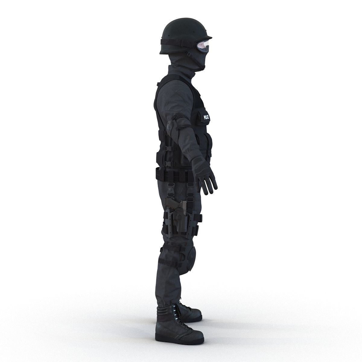 SWAT Man 3D Model 3D model_3