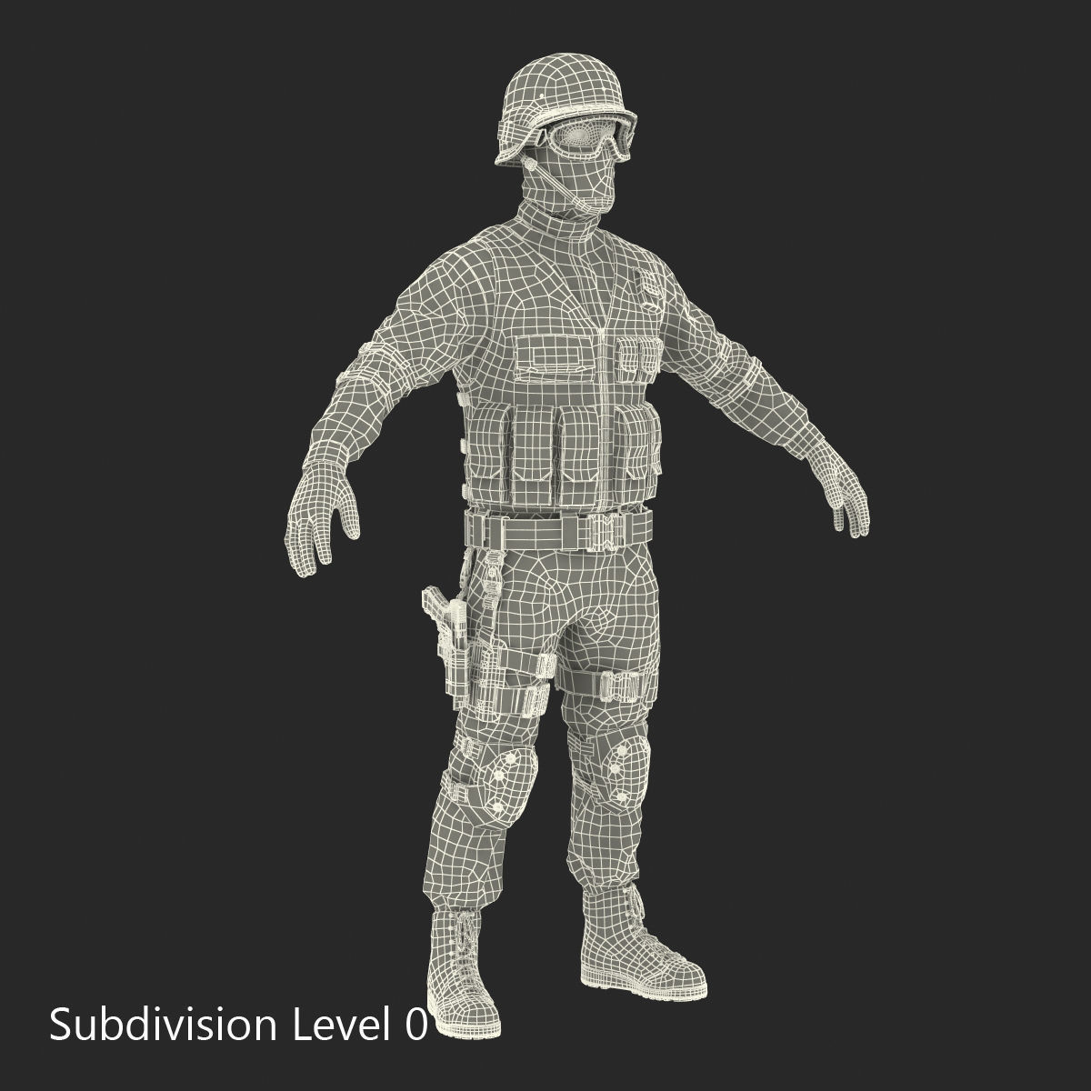 SWAT Man 3D Model 3D model_37