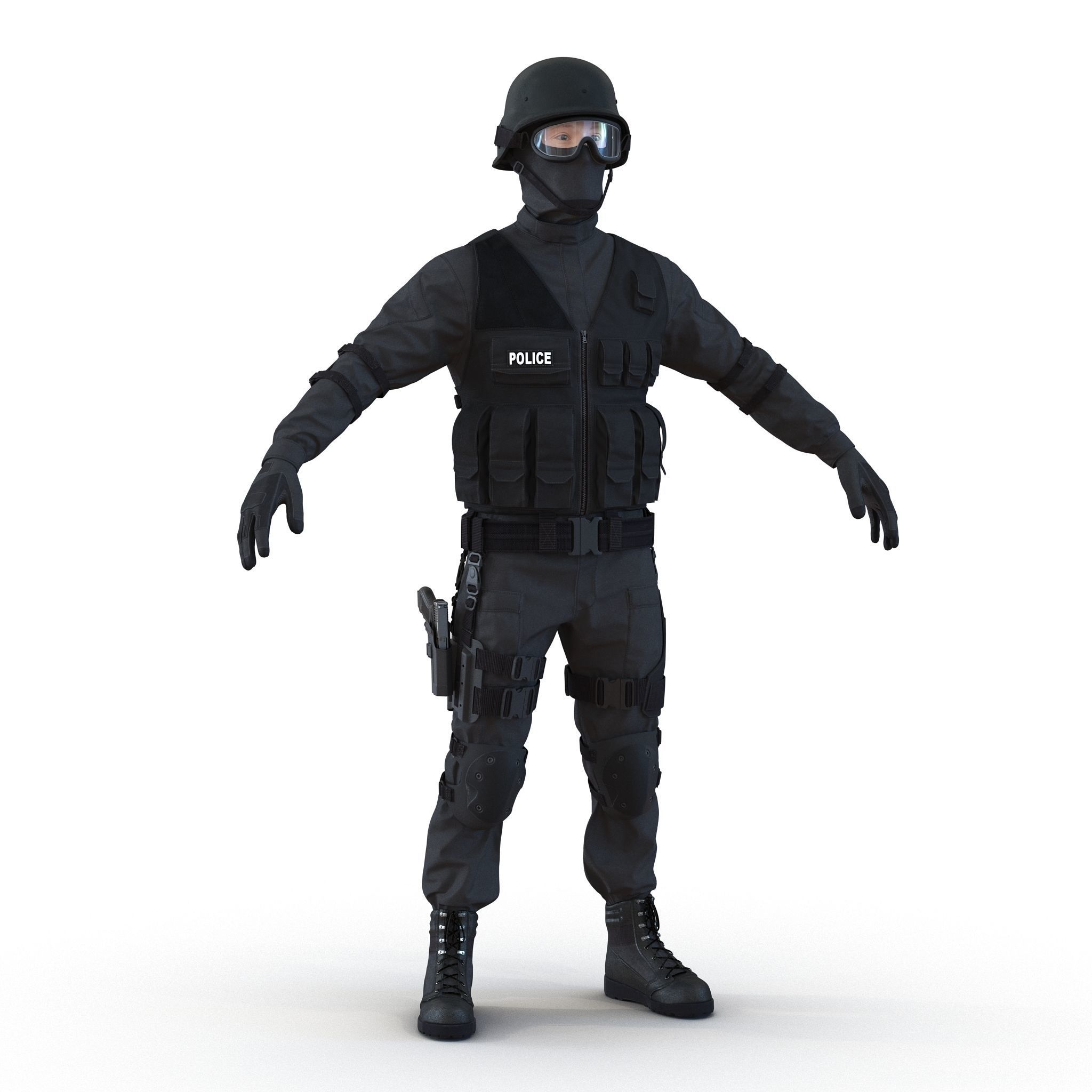 SWAT Man 3D Model 3D model_1
