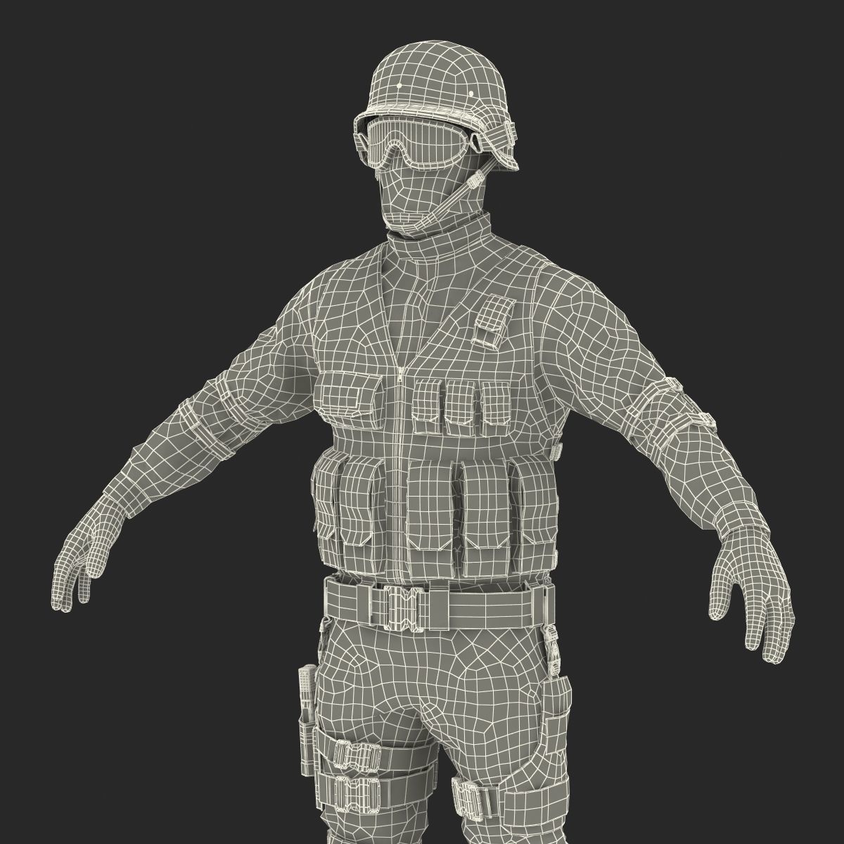 SWAT Man 3D Model 3D model_60