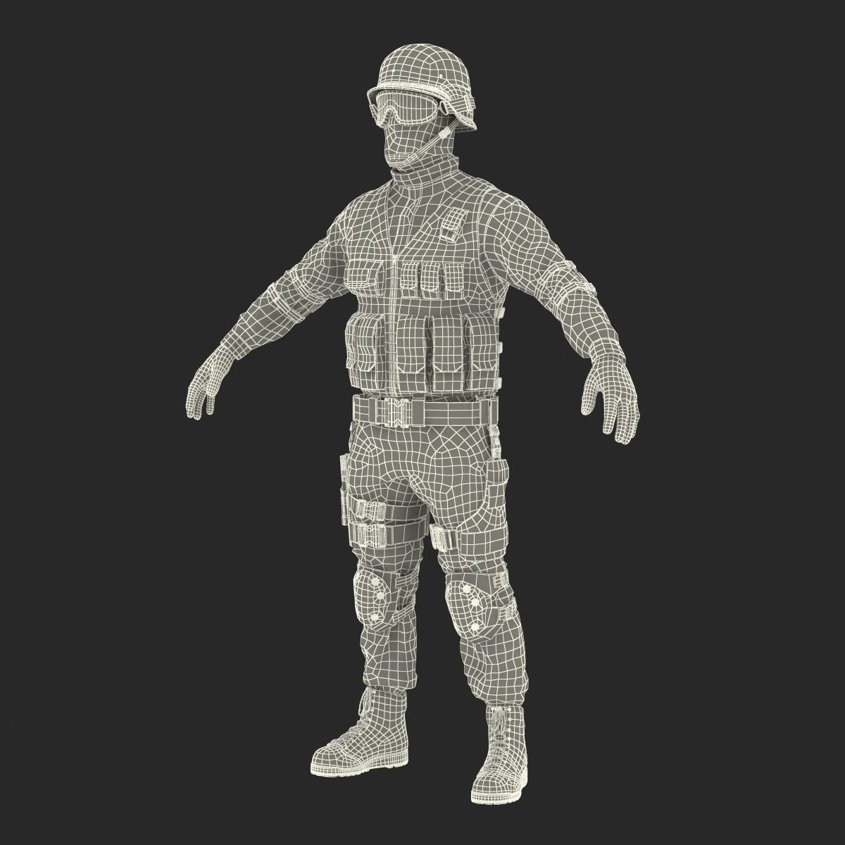 SWAT Man 3D Model 3D model_55