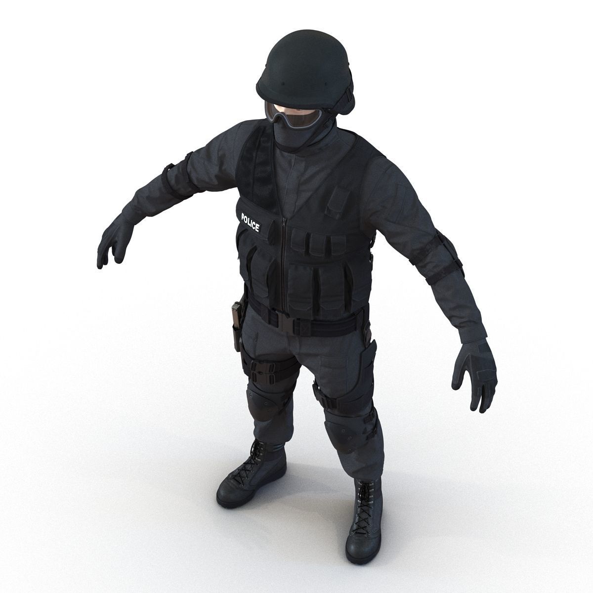 SWAT Man 3D Model 3D model_13