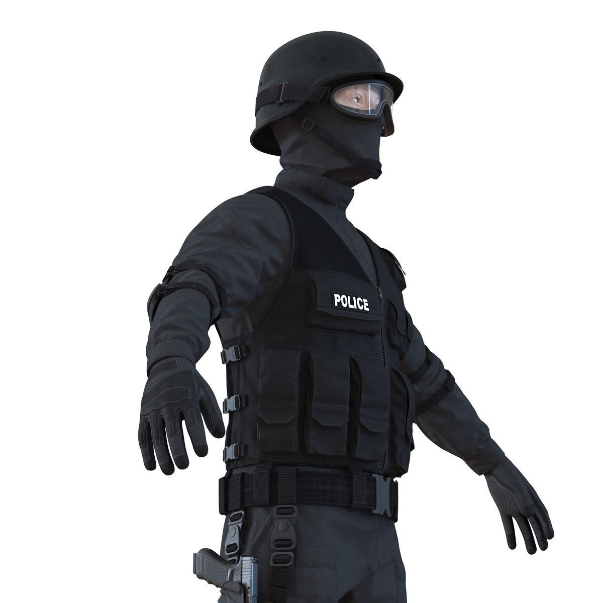 SWAT Man 3D Model 3D model_16