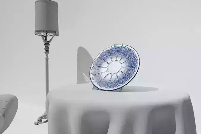 Mina-Mandala dish2 Low-poly 3D model