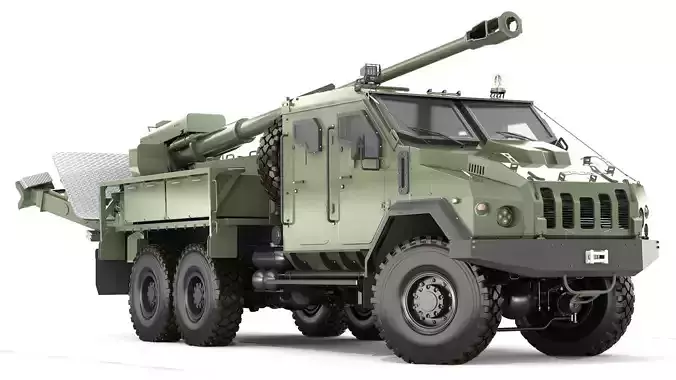 Howitzer Bogdana 2C22 3D model