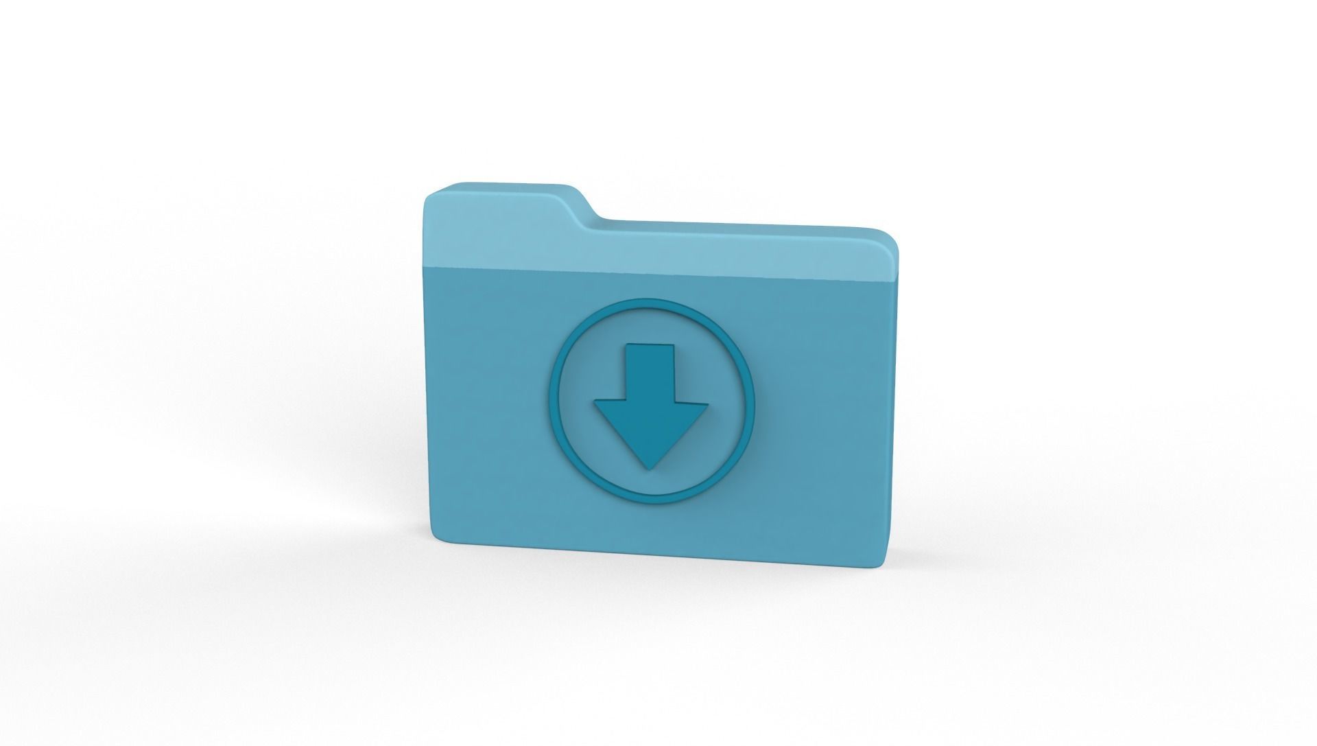 Icon Folder Download 3D Model Low-poly 3D model_8