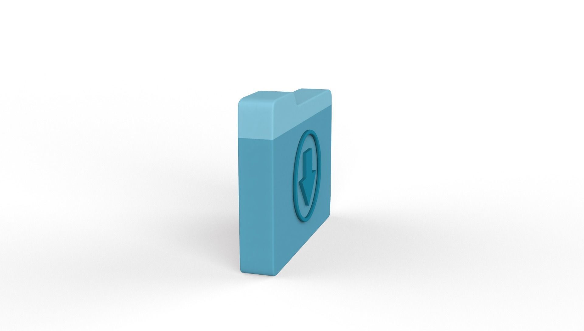 Icon Folder Download 3D Model Low-poly 3D model_18