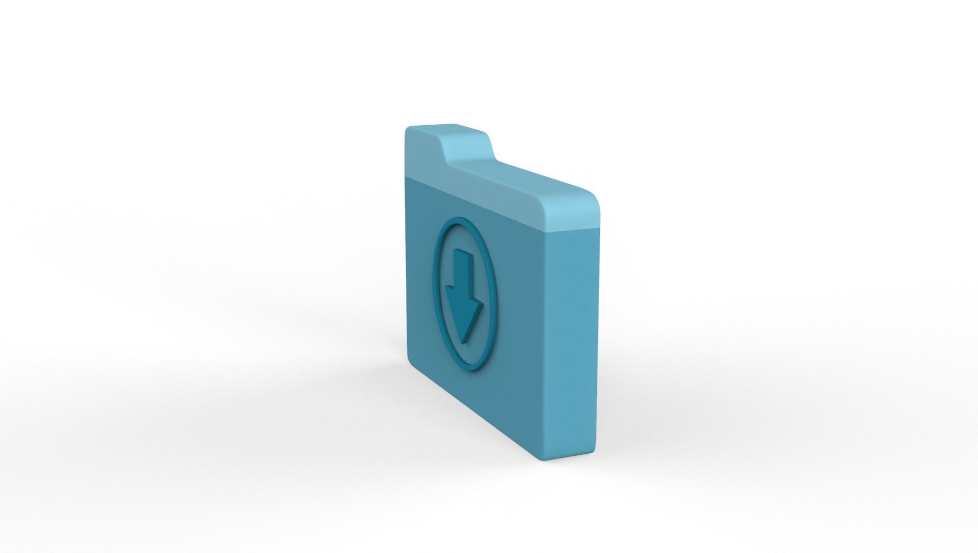 Icon Folder Download 3D Model Low-poly 3D model_10
