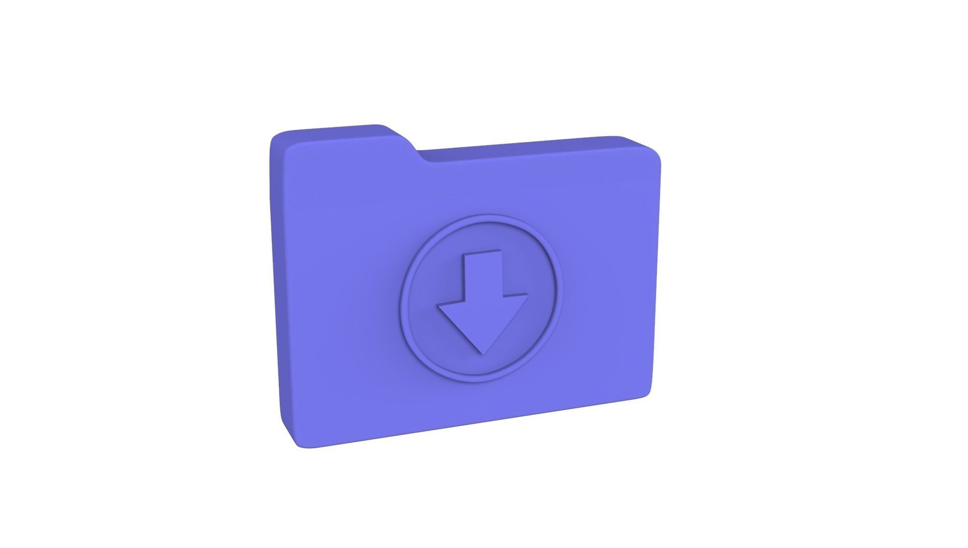Icon Folder Download 3D Model Low-poly 3D model_4