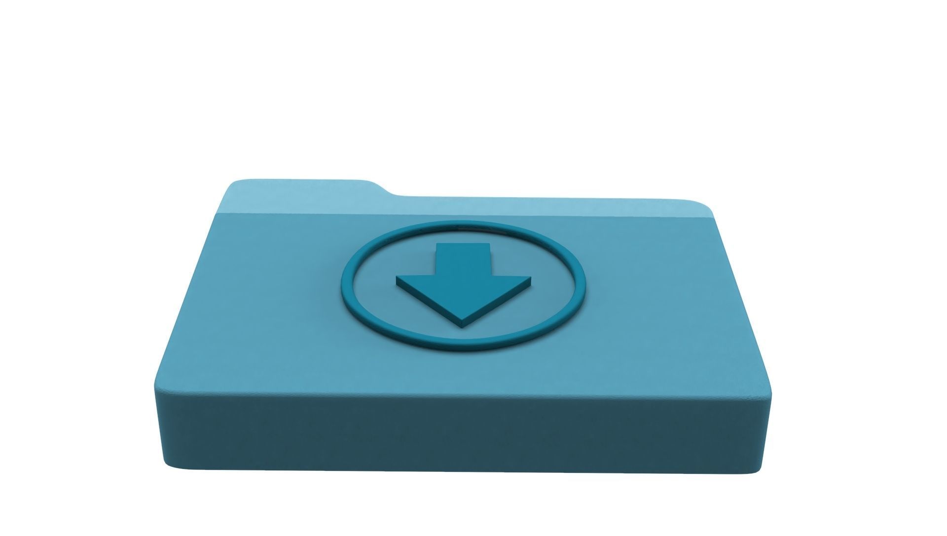 Icon Folder Download 3D Model Low-poly 3D model_3