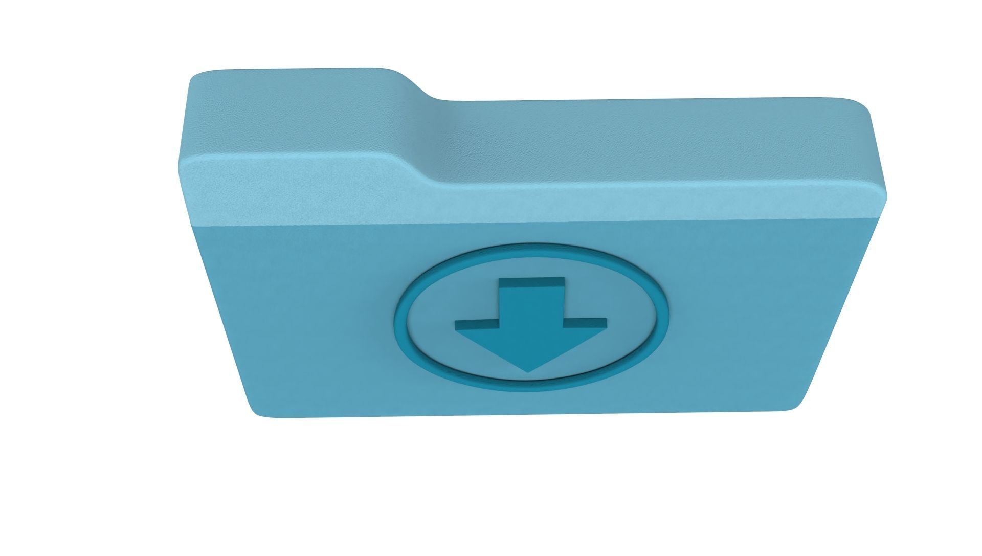 Icon Folder Download 3D Model Low-poly 3D model_2