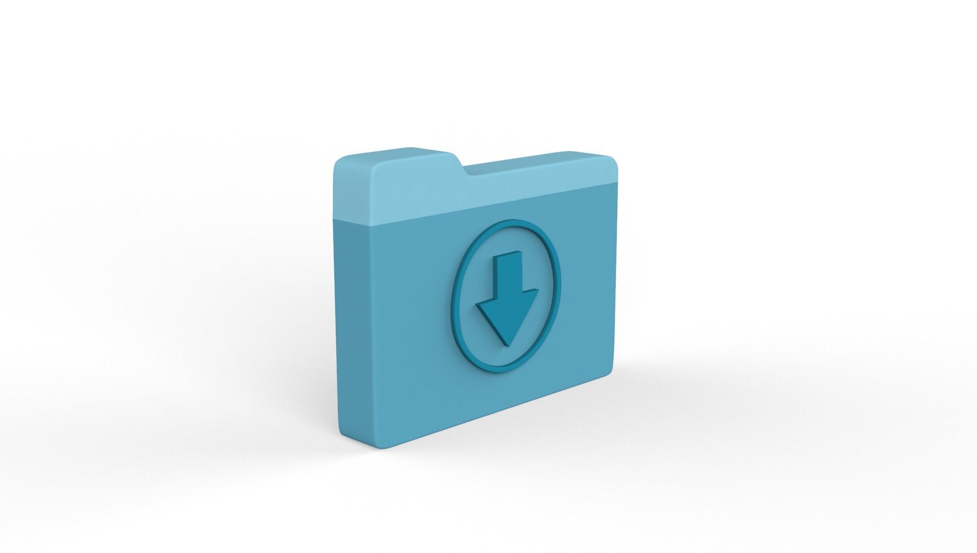 Icon Folder Download 3D Model Low-poly 3D model_19