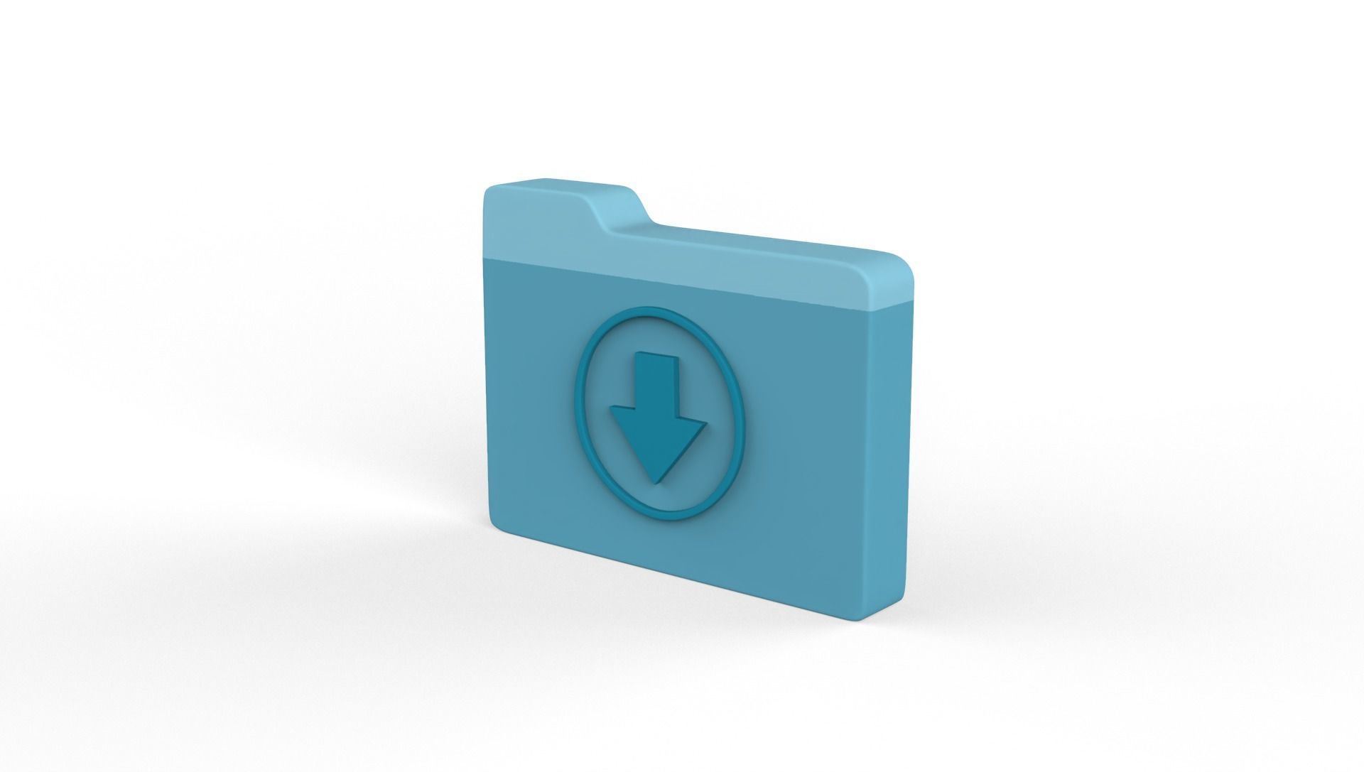 Icon Folder Download 3D Model Low-poly 3D model_9
