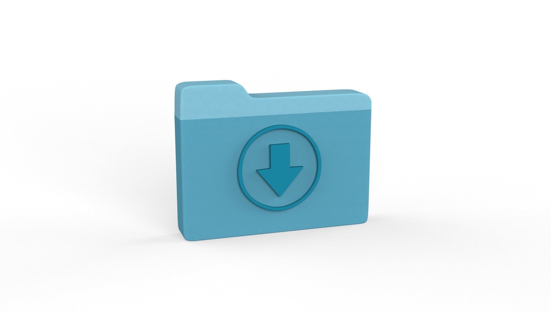 Icon Folder Download 3D Model Low-poly 3D model_20