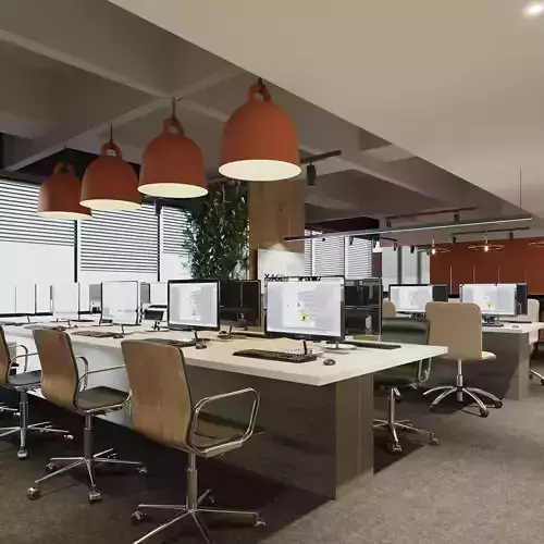 OFFICE INTERIOR DESIGN FULL 3D SCENE
