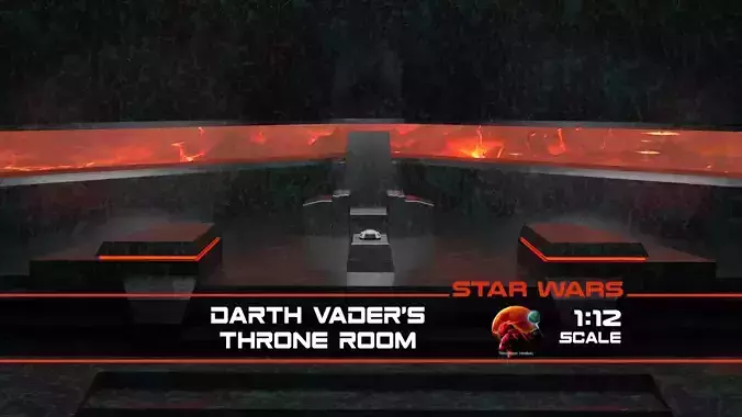 Darth Vaders Throne Room 1-12 scale Blackseries 3D print model