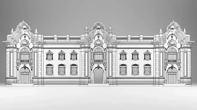 presidential-palace-lima-peru 3D model