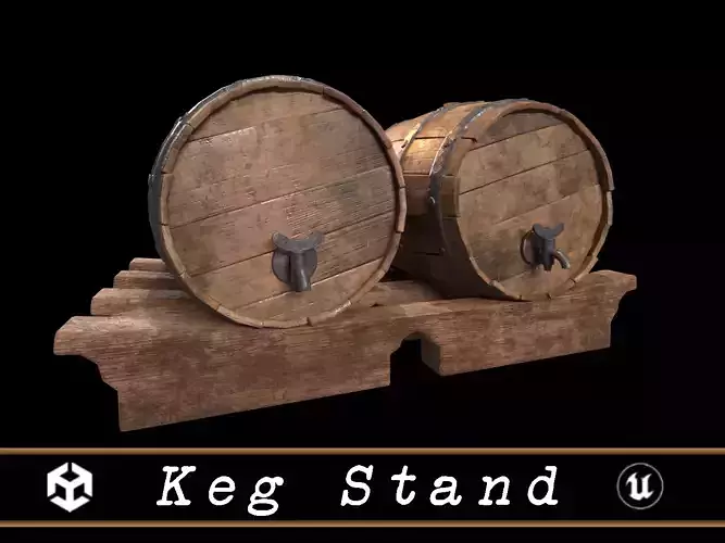 Keg Stand  Low-poly 3D model