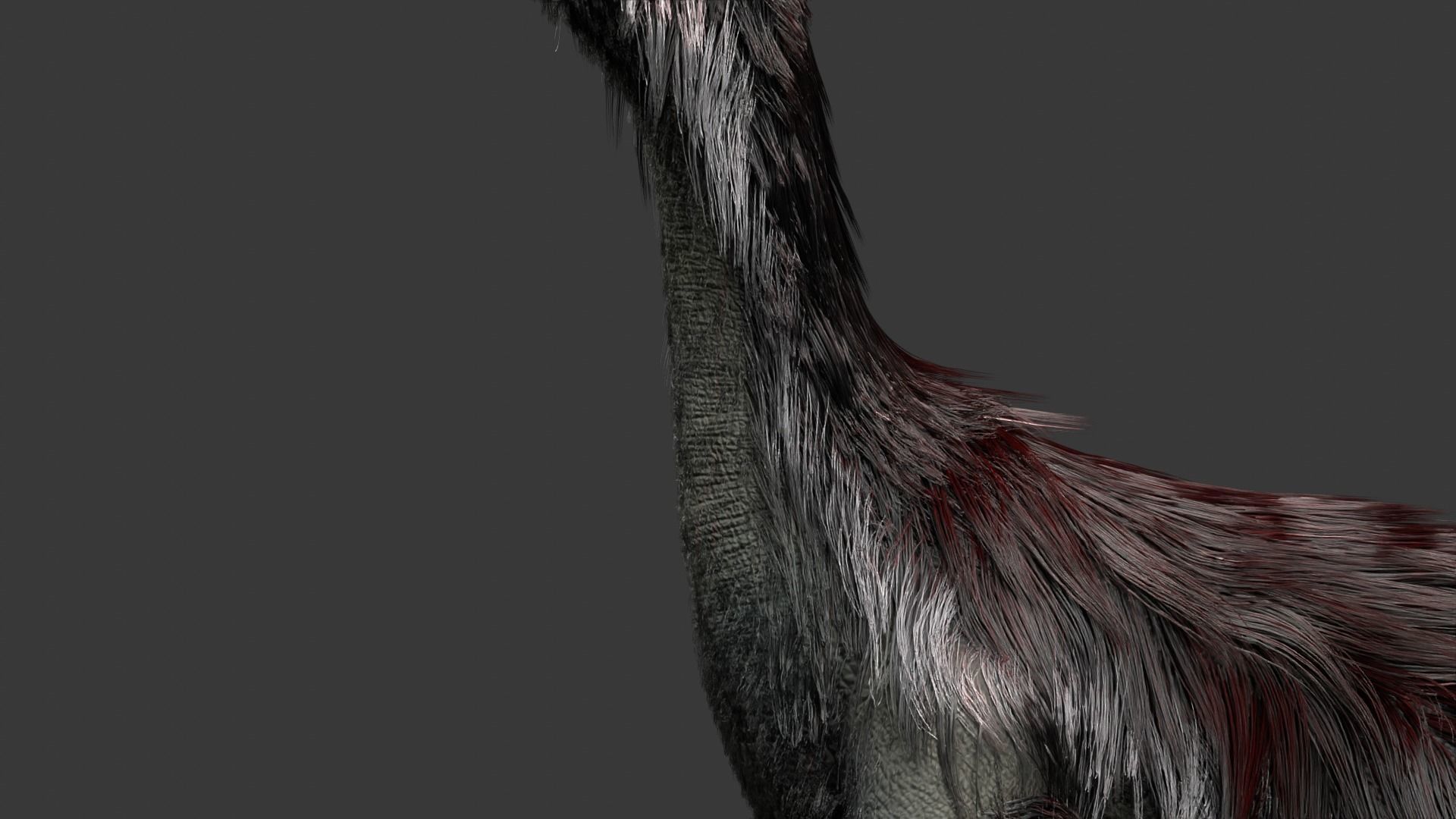 Realistic Therizinosaurus Rigged and Animated Low-poly 3D model_17