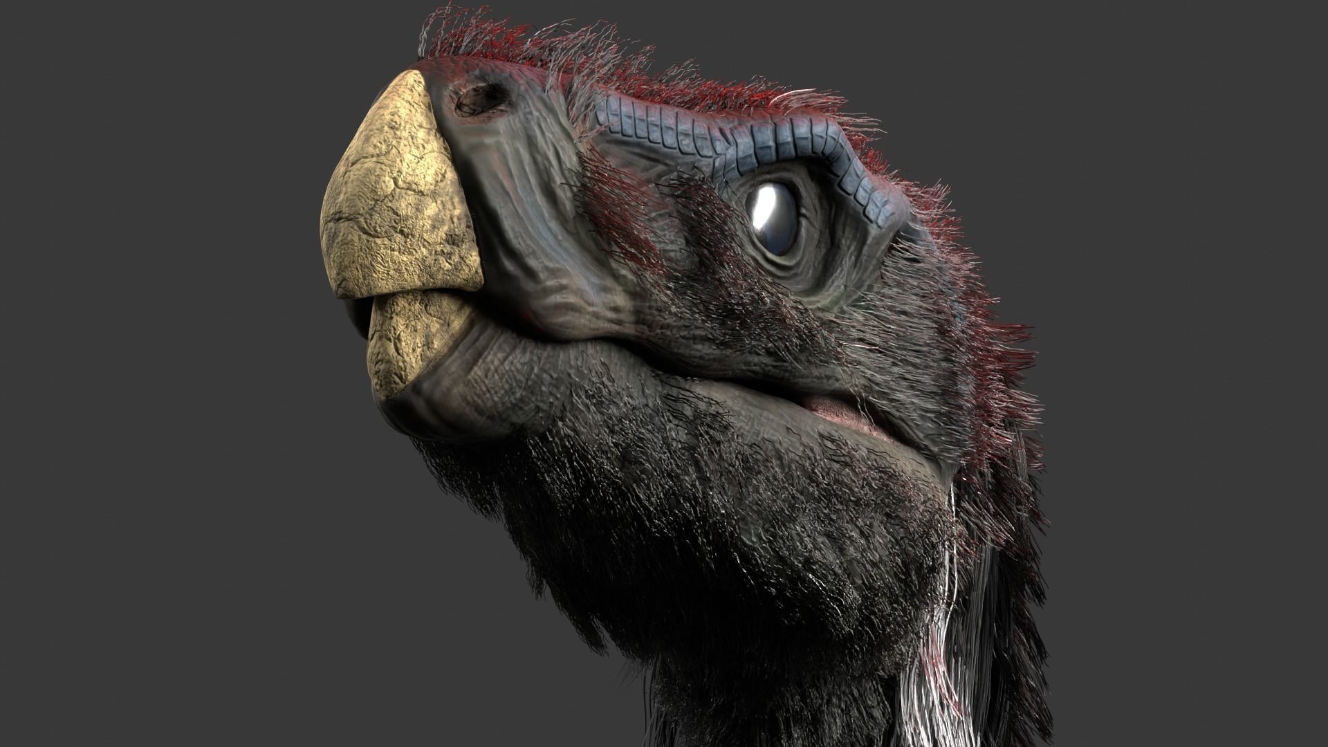 Realistic Therizinosaurus Rigged and Animated Low-poly 3D model_18
