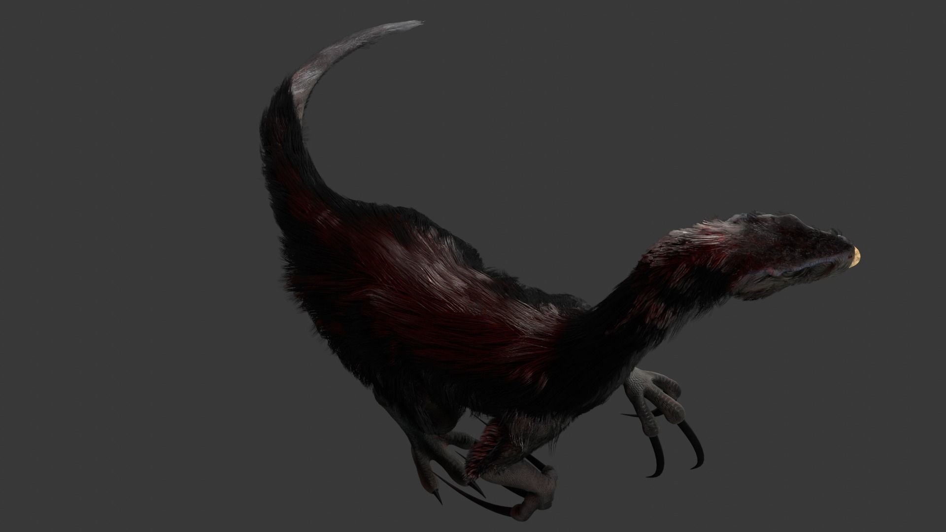 Realistic Therizinosaurus Rigged and Animated Low-poly 3D model_9