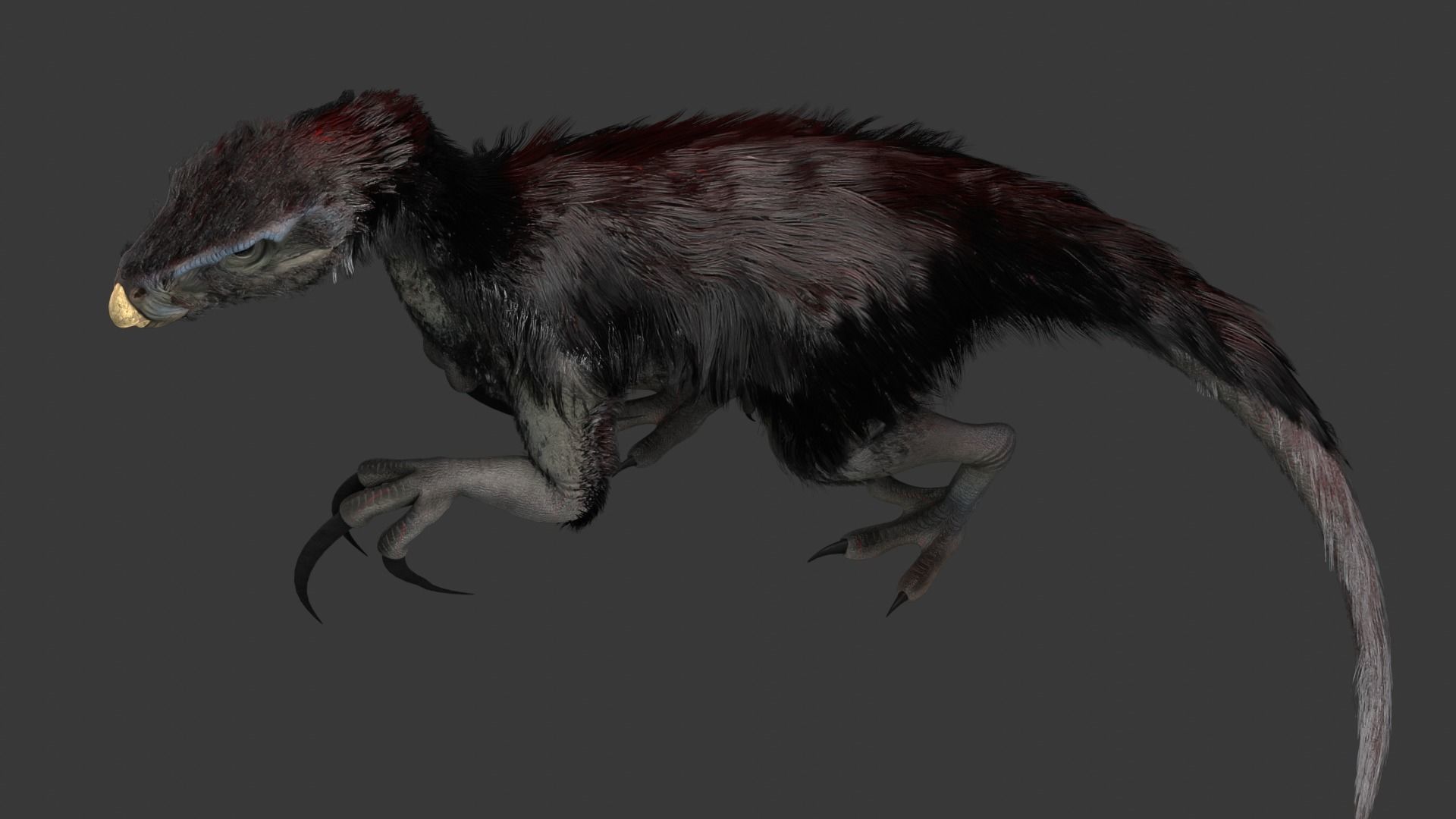 Realistic Therizinosaurus Rigged and Animated Low-poly 3D model_6