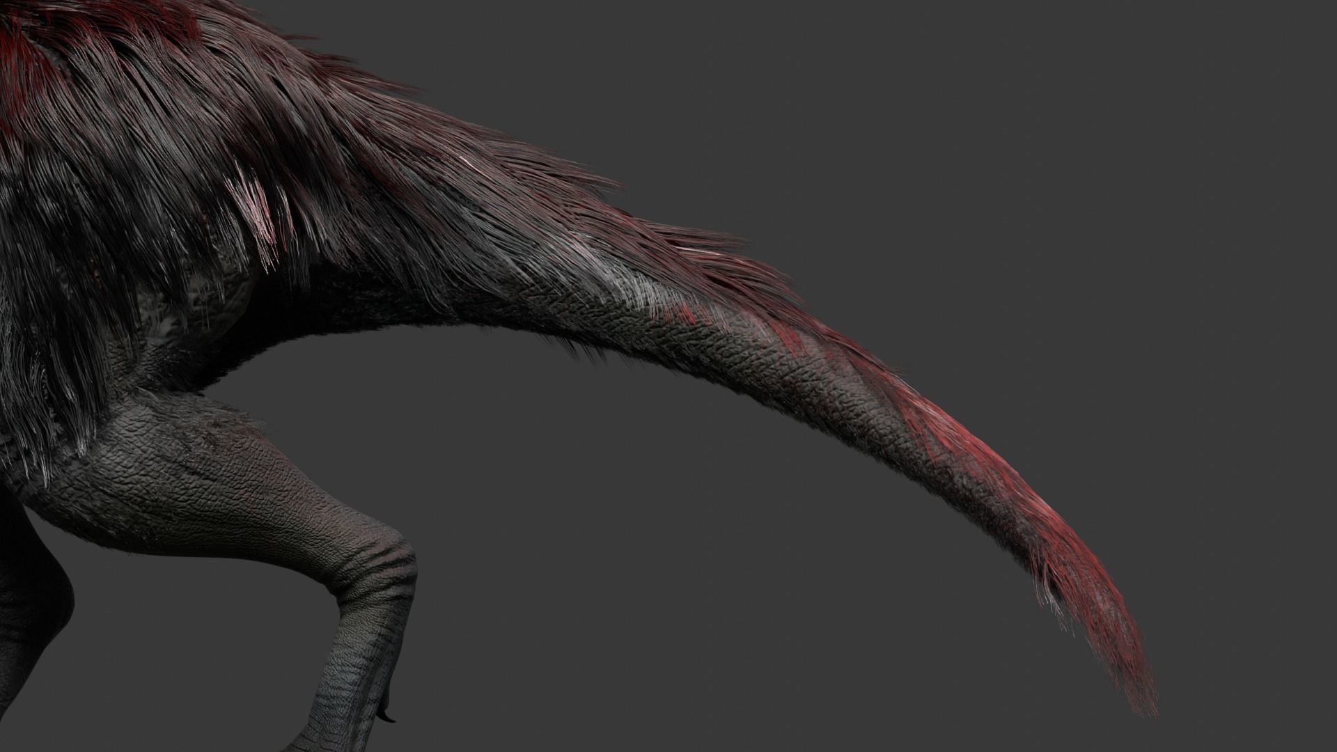 Realistic Therizinosaurus Rigged and Animated Low-poly 3D model_16
