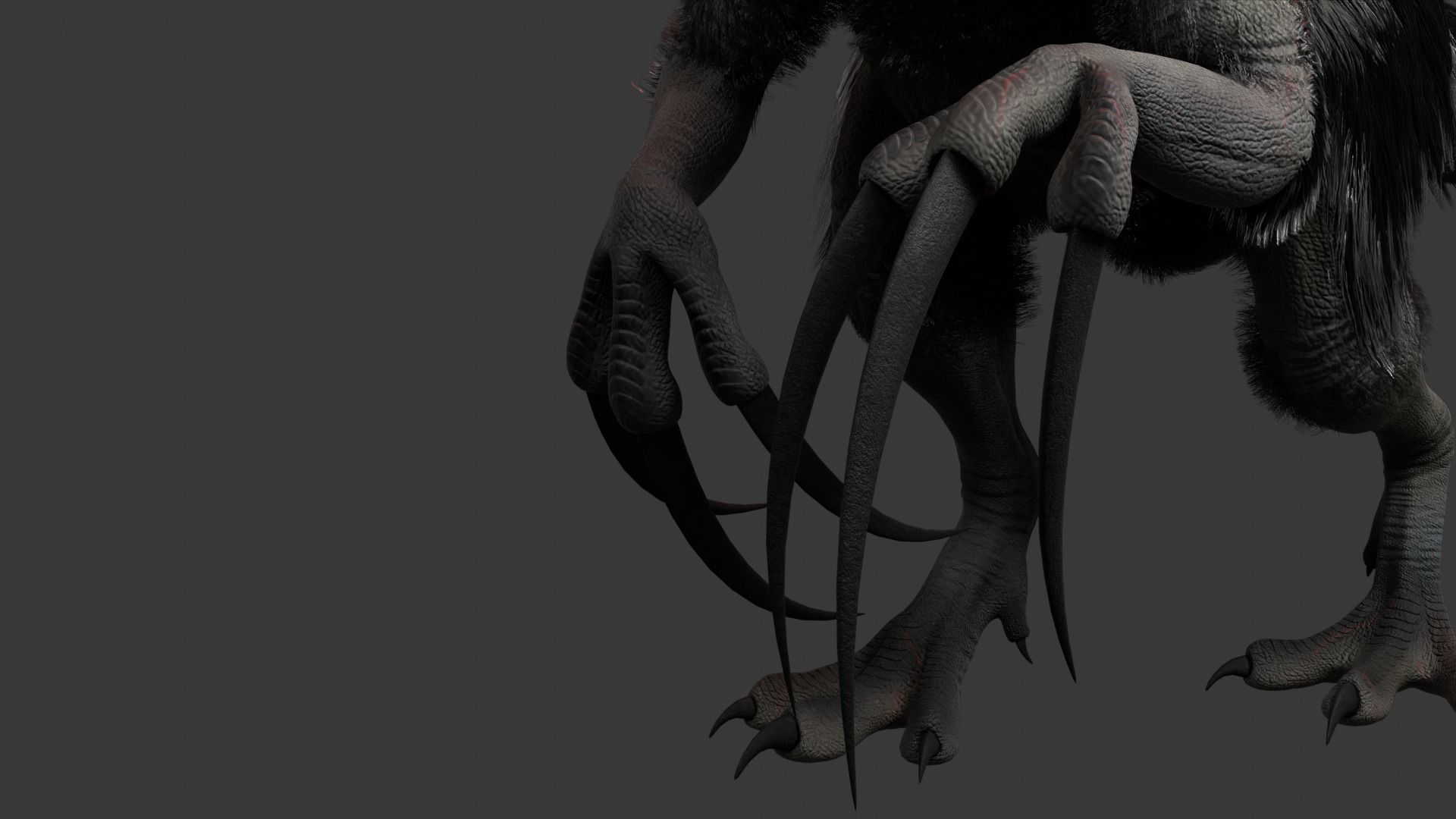 Realistic Therizinosaurus Rigged and Animated Low-poly 3D model_15