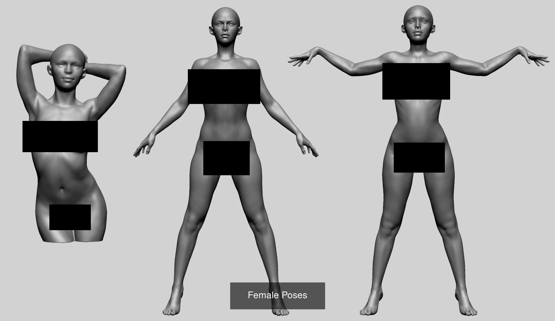 Various Female Models v1 3D Model Collection_9