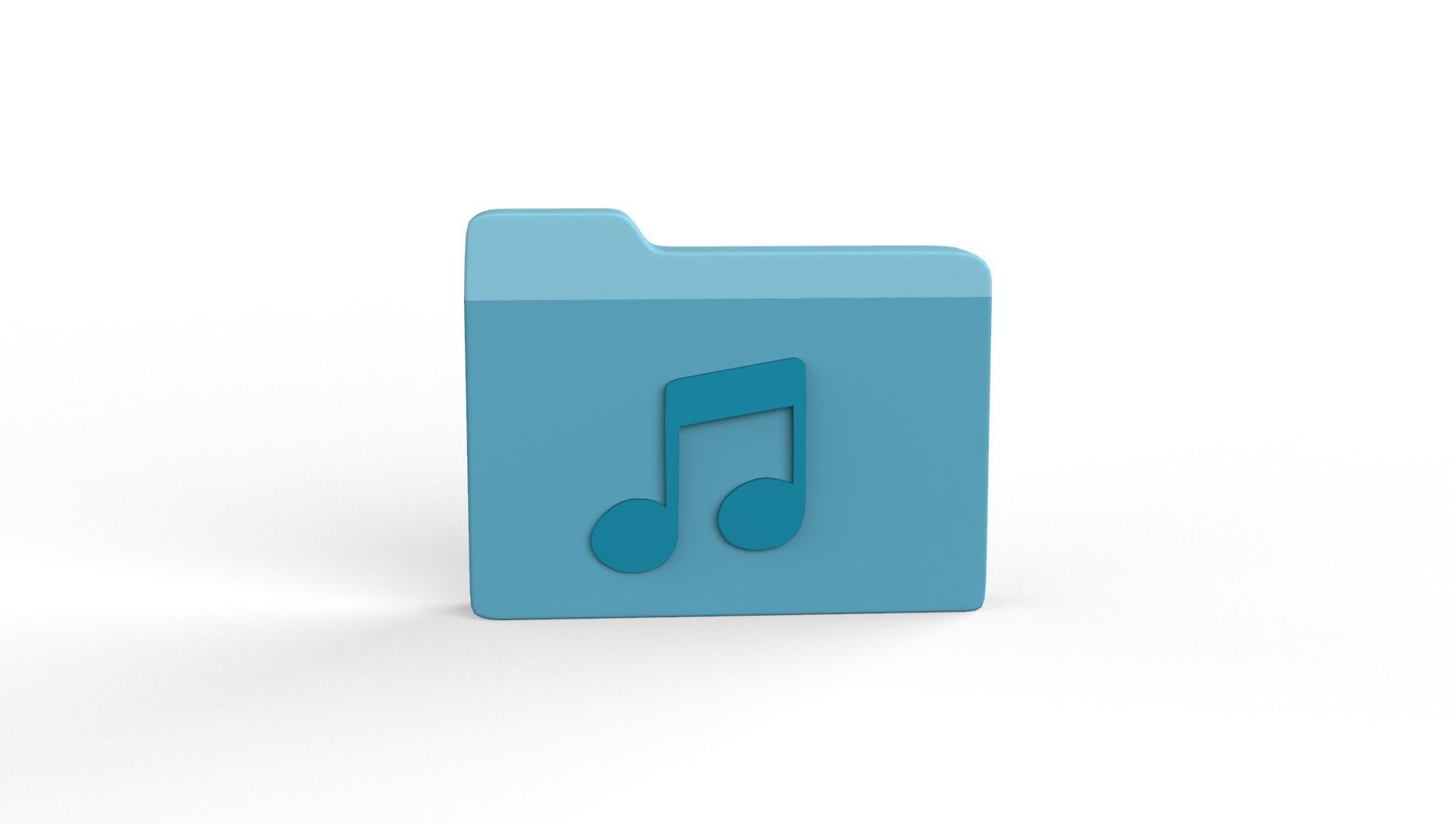 Icon Folder Music 3D Model Low-poly 3D model_8