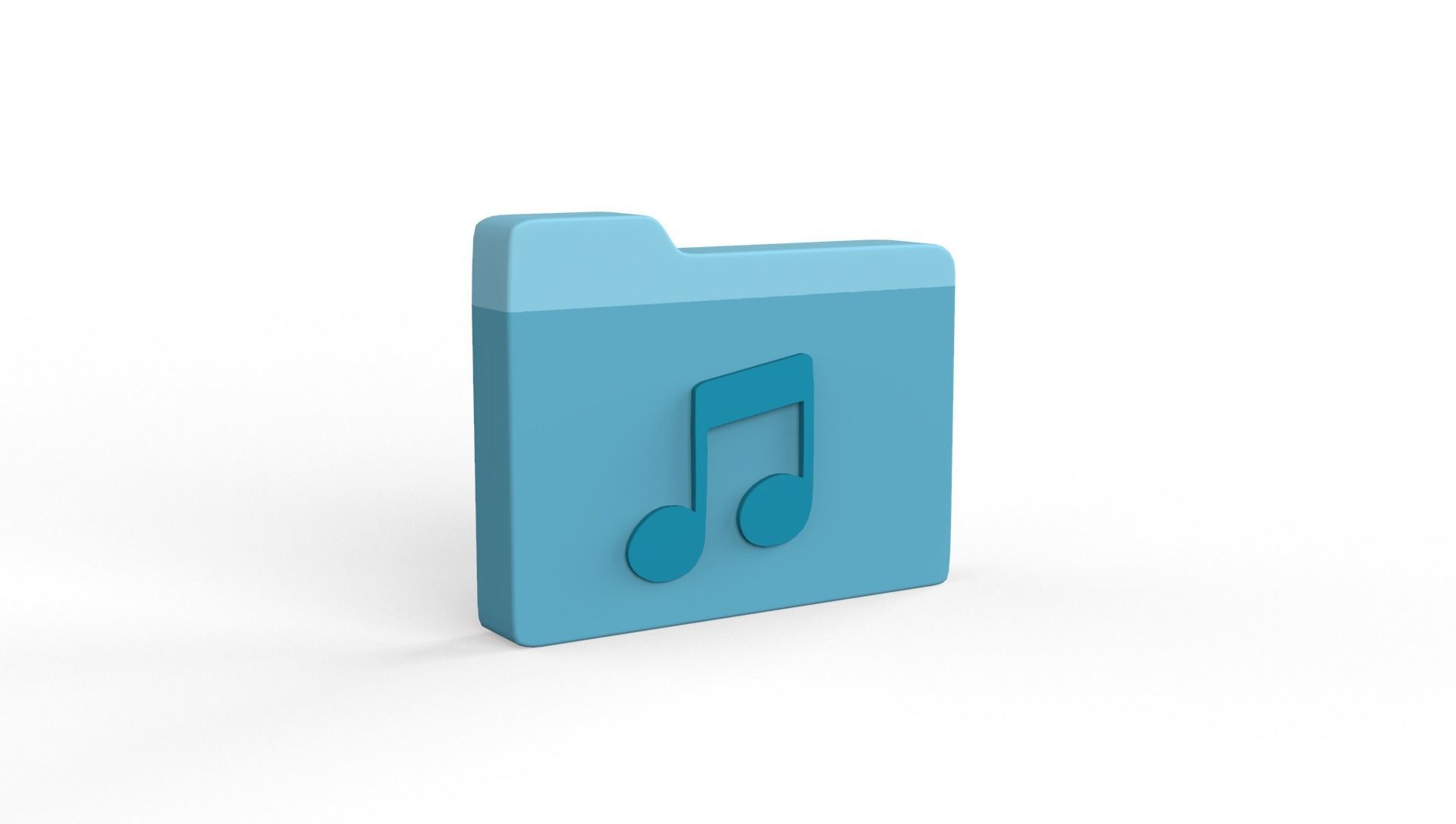 Icon Folder Music 3D Model Low-poly 3D model_7