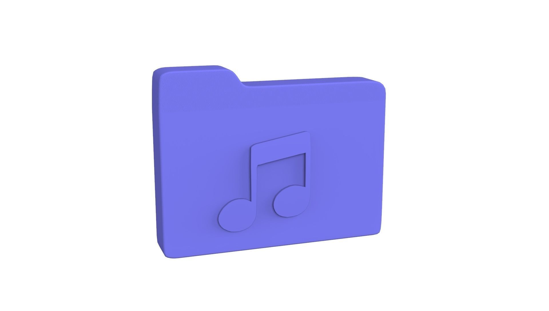 Icon Folder Music 3D Model Low-poly 3D model_4