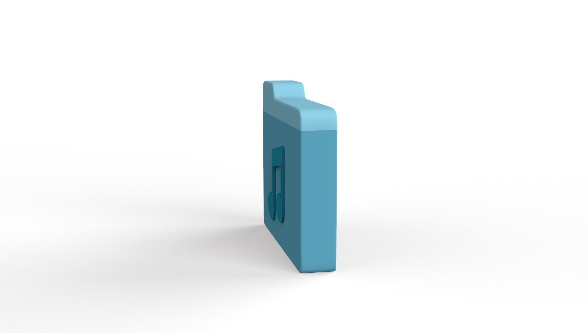 Icon Folder Music 3D Model Low-poly 3D model_11