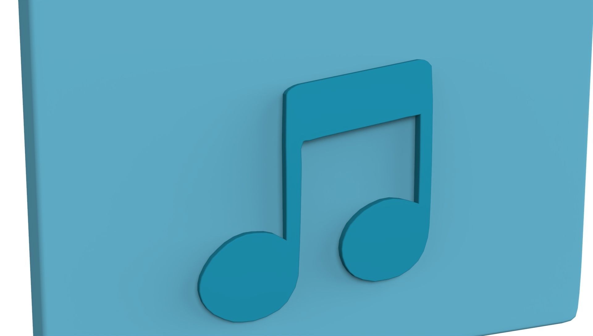 Icon Folder Music 3D Model Low-poly 3D model_1