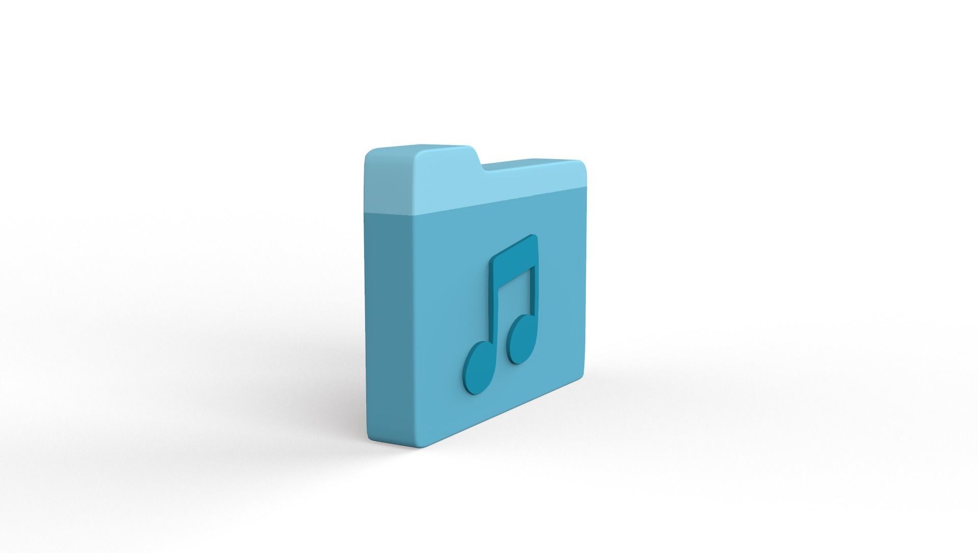 Icon Folder Music 3D Model Low-poly 3D model_19