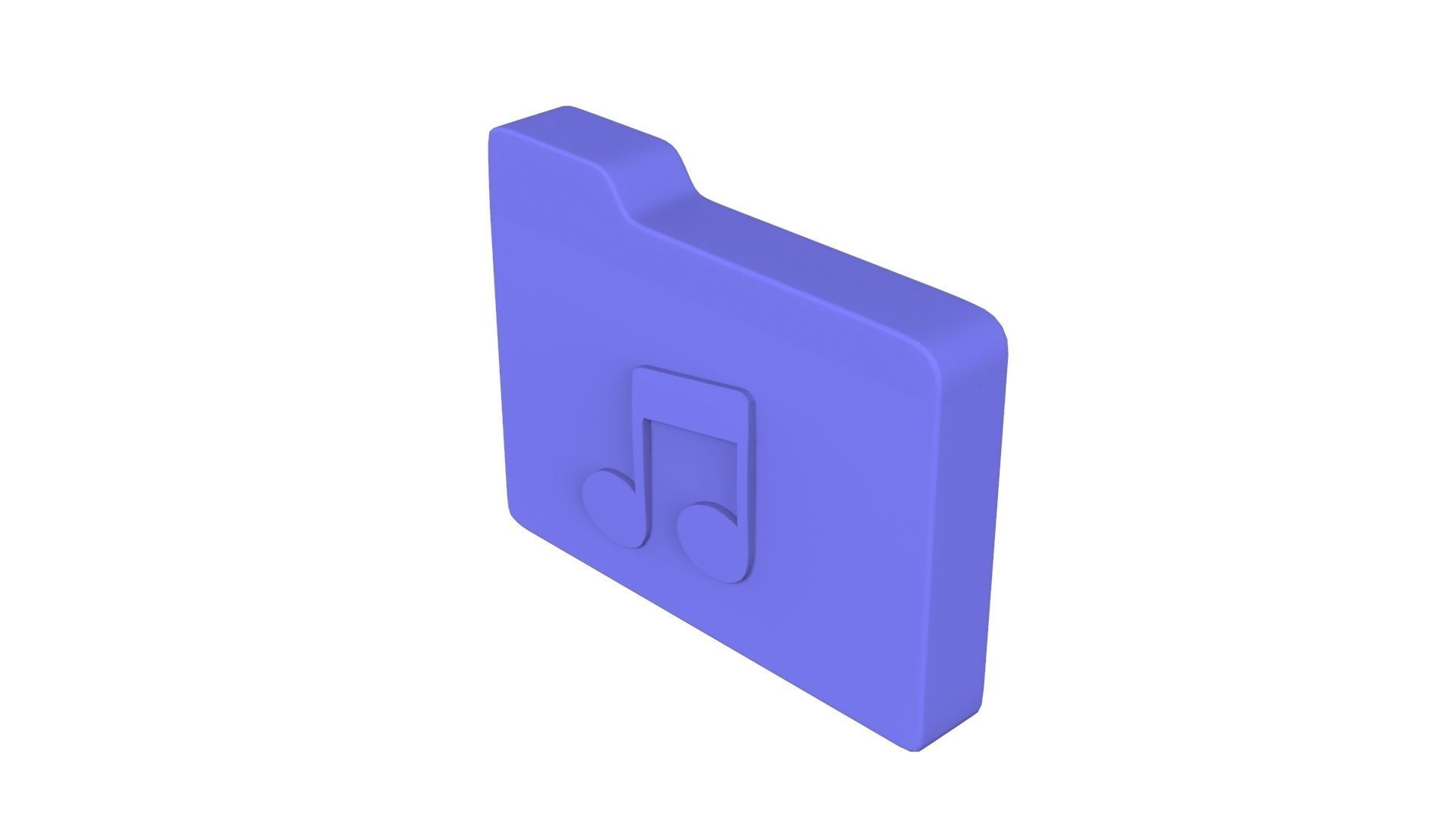 Icon Folder Music 3D Model Low-poly 3D model_5
