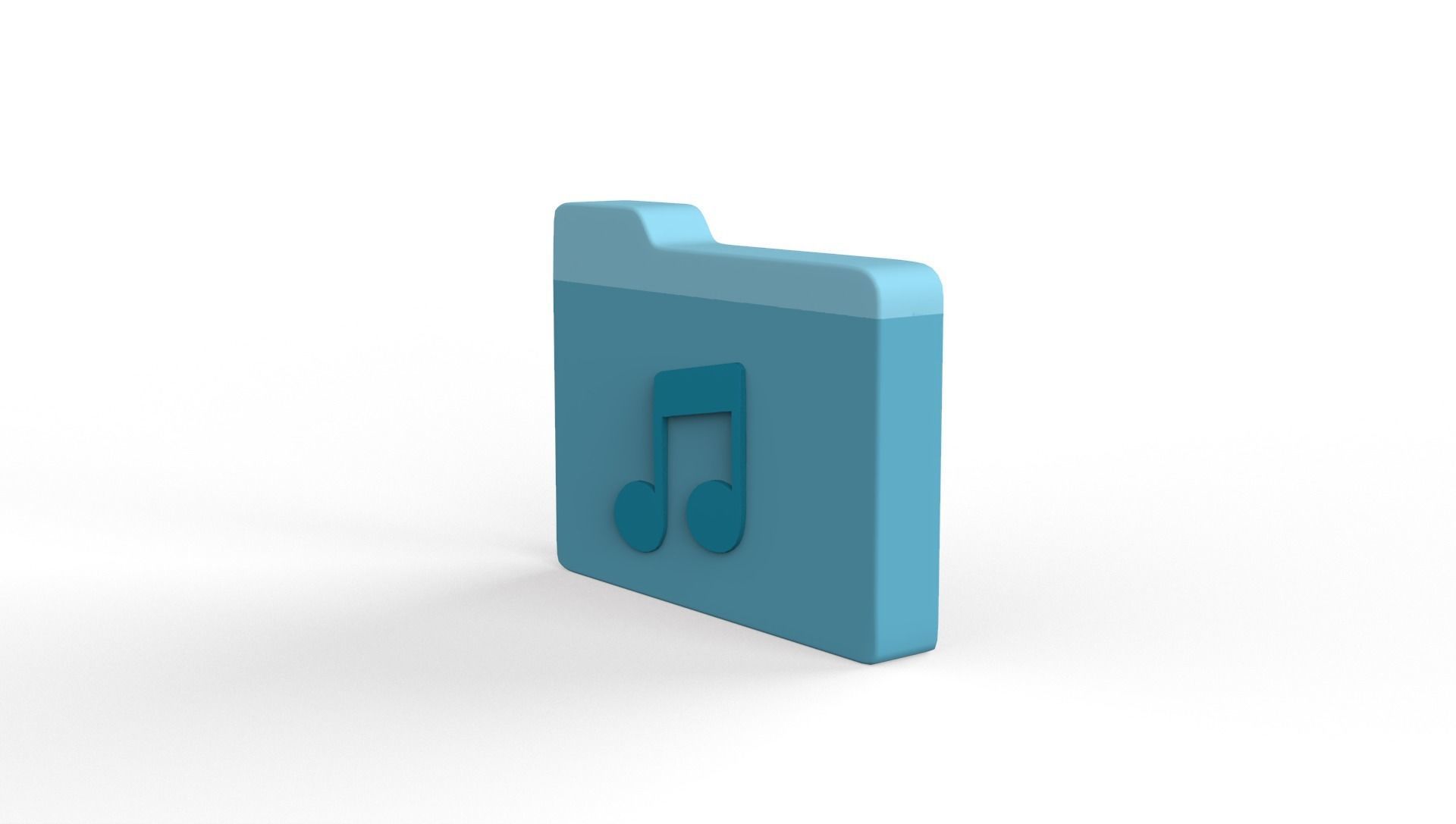 Icon Folder Music 3D Model Low-poly 3D model_10