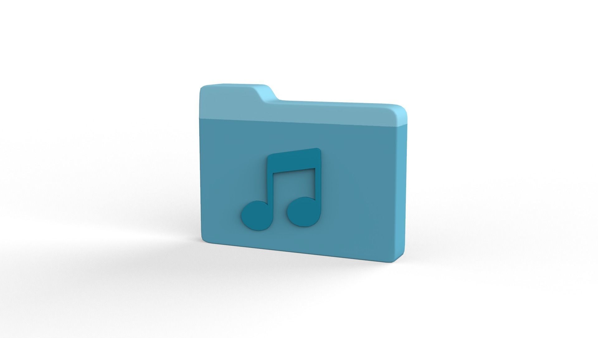 Icon Folder Music 3D Model Low-poly 3D model_9