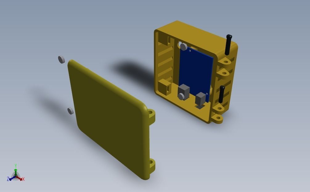 UNO R3 Wall Mount Case 3D print model_2