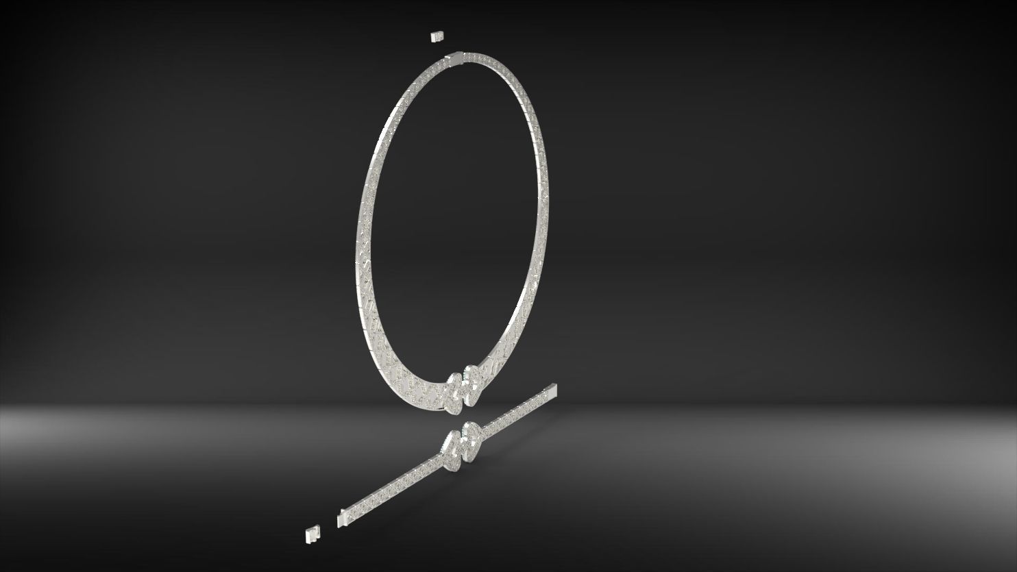 tas kolye ve bilezik seti 3D print model_12