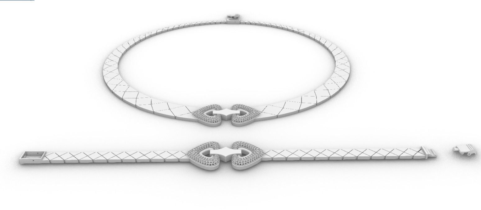 tas kolye ve bilezik seti 3D print model_18