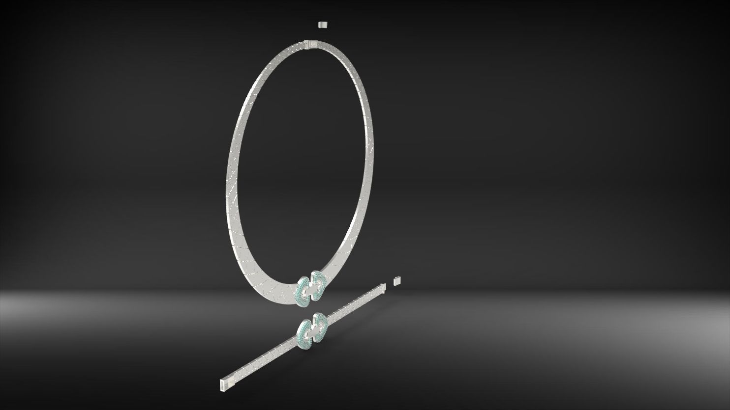 tas kolye ve bilezik seti 3D print model_14