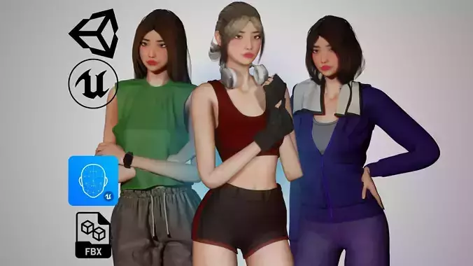 Gym Girl Set - Game Ready