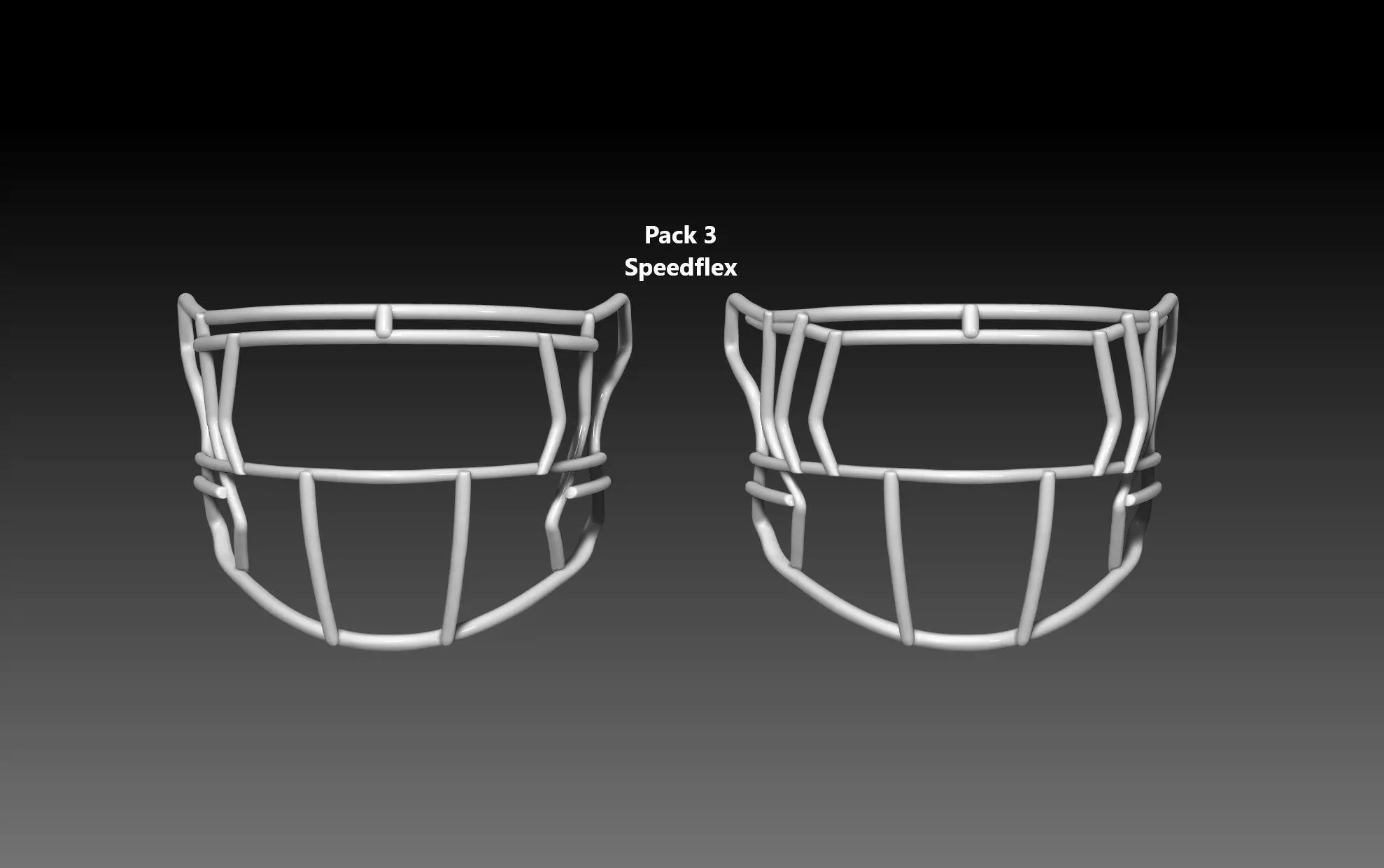 Facemask pack 3 for Riddell SPEEDFLEX helmet 3D print model_0