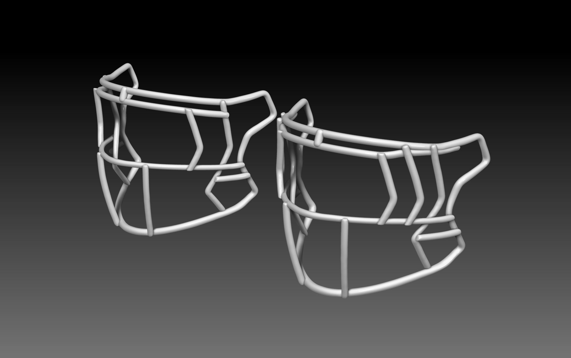 Facemask pack 3 for Riddell SPEEDFLEX helmet 3D print model_2