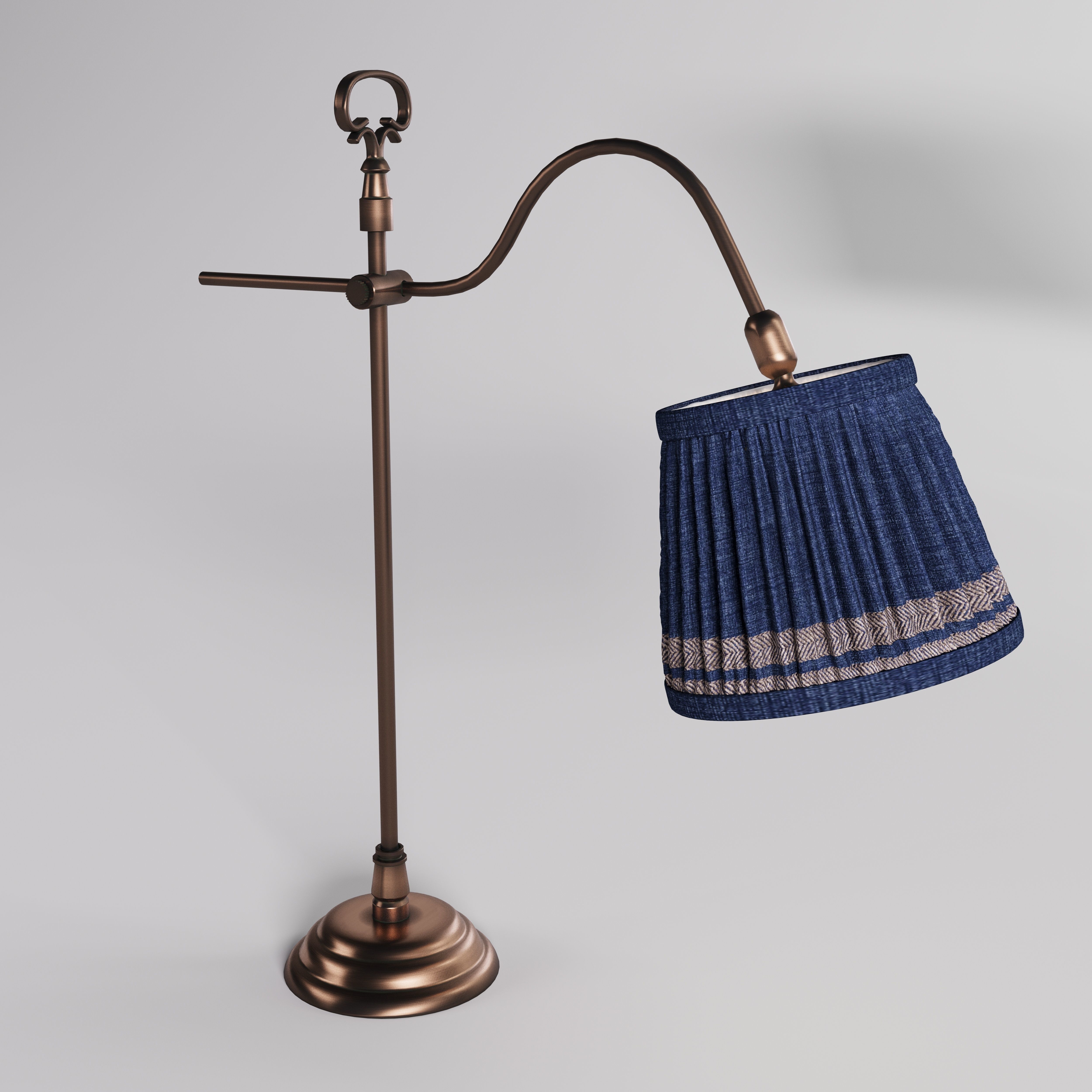 Victorian Pleated Lamp 3D model_2