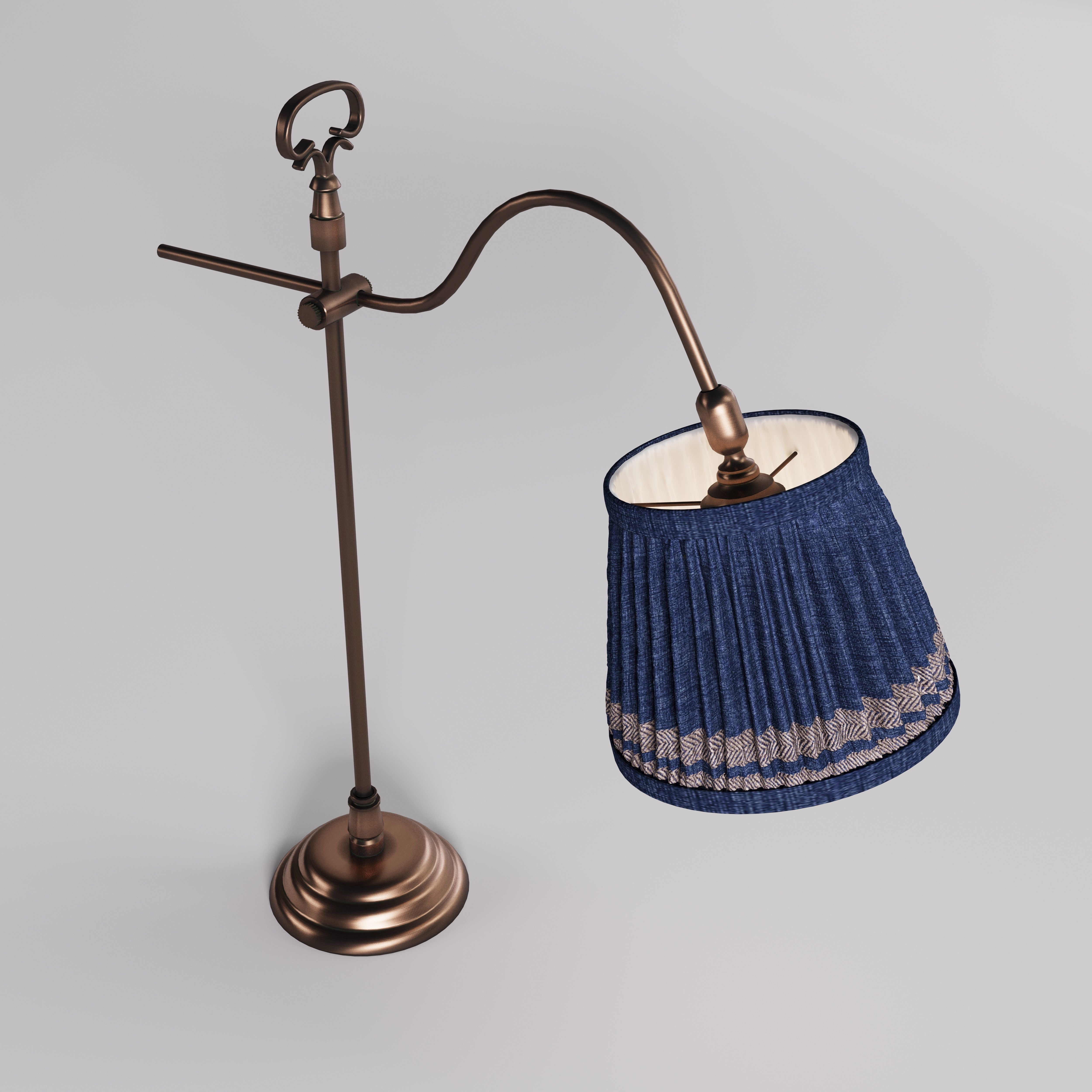 Victorian Pleated Lamp 3D model_6