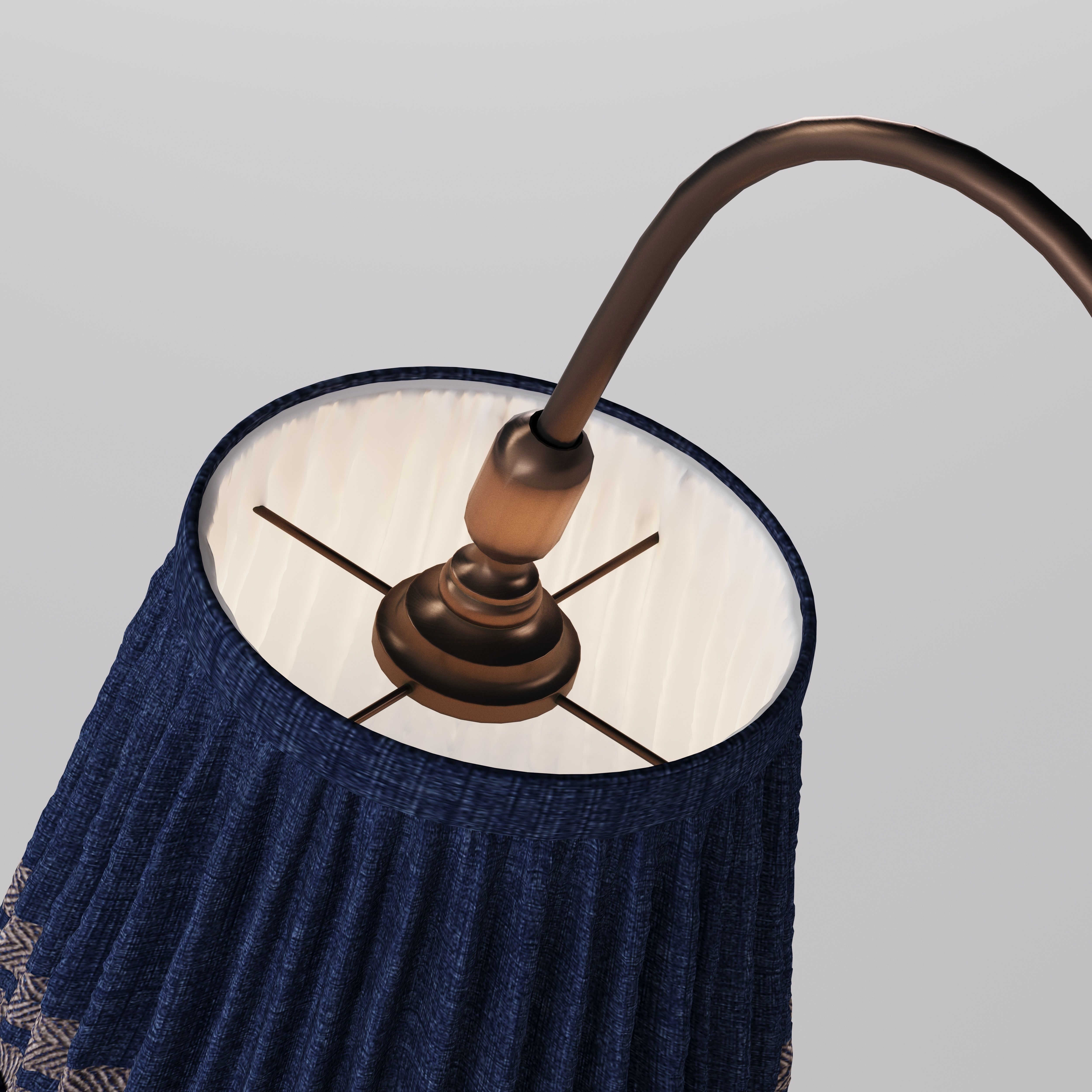 Victorian Pleated Lamp 3D model_1