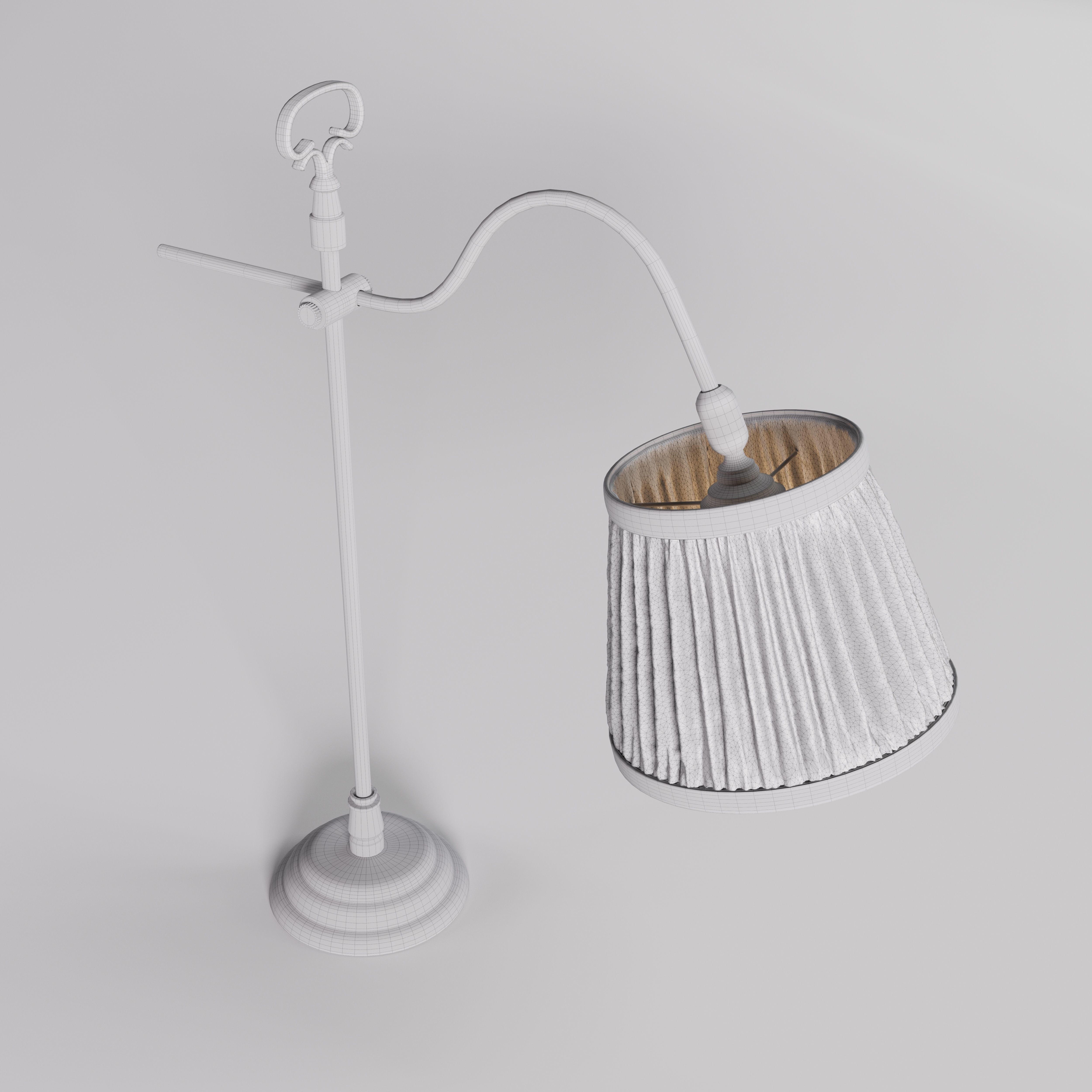 Victorian Pleated Lamp 3D model_10
