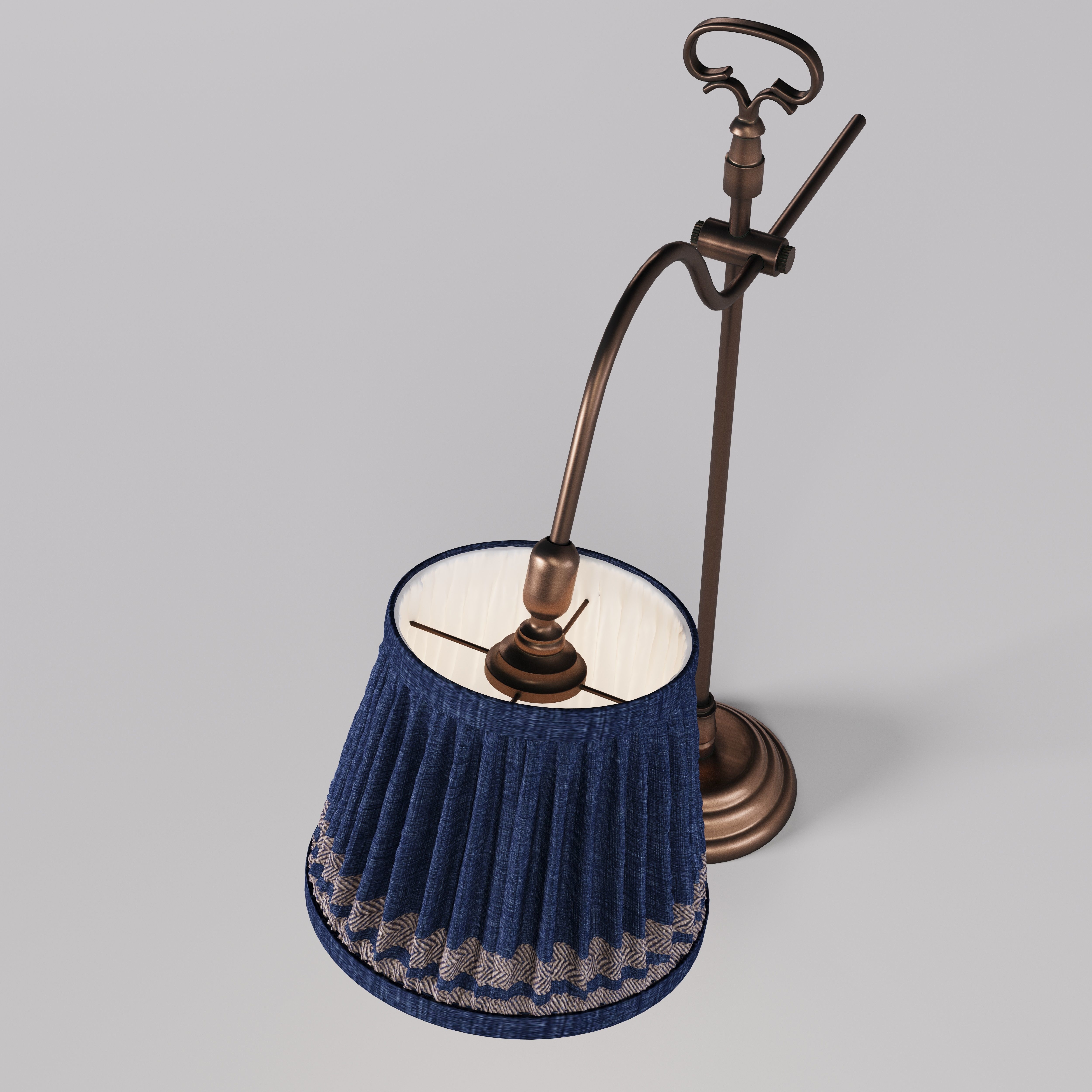 Victorian Pleated Lamp 3D model_5